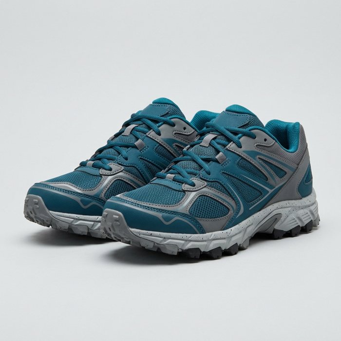 Product photo: Teal trail running shoes