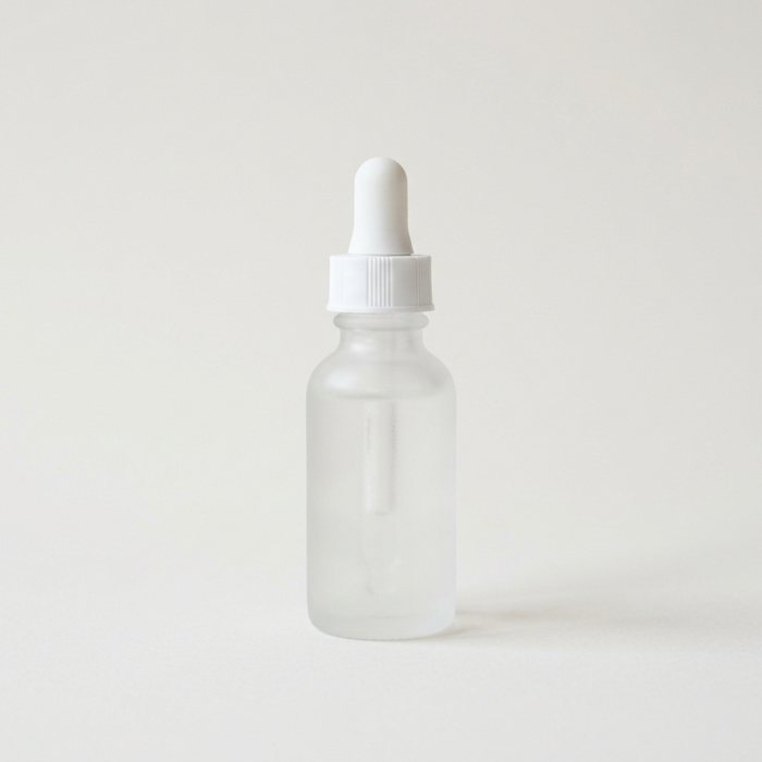 Product photo: Frosted glass serum bottle